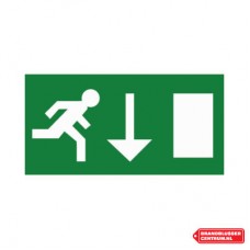 sticker pictogram vluchtweg rechtdoor t.b.v. 400 serie (40808E)