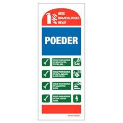 Poederblusser gebruiksaanw. PP 80x200mm