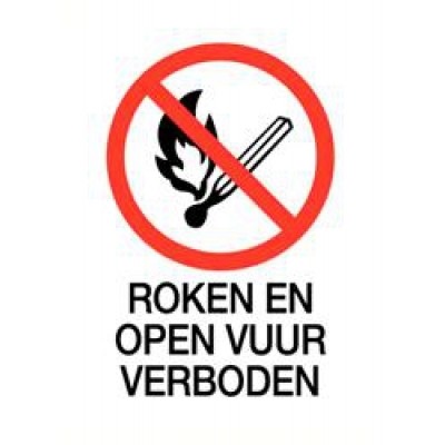 Roken en open vuur verboden